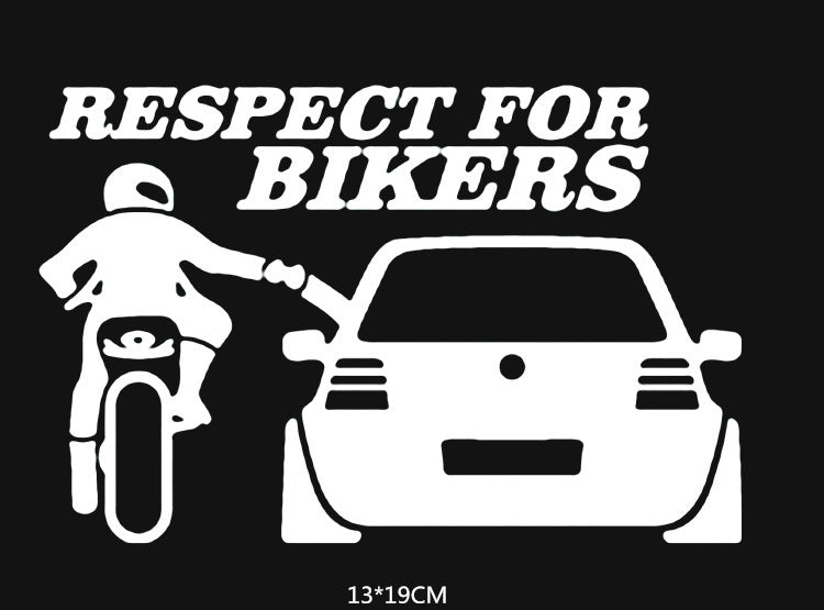 Respect For Bikers Riders Car Sticker - Car Decoration Sticker Online