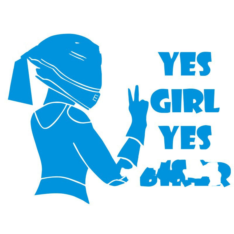 YES GIRL YES BIKER Sticker - Street Dreams USA