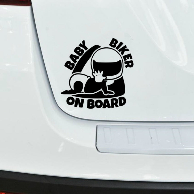 BABY BIKER ON BOARD Stickers - Motorcycle Decoration Sticker Online