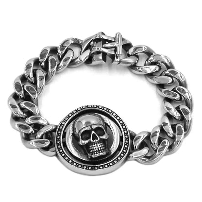 Stainless Steel Skull Bracelet - Street Dreams USA