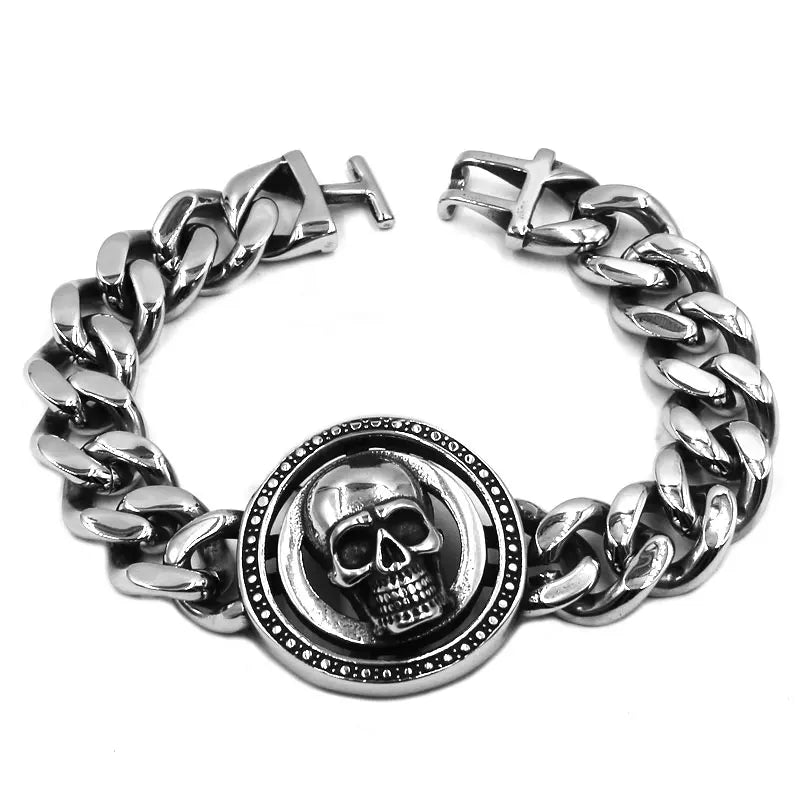 Stainless Steel Skull Bracelet - Street Dreams USA