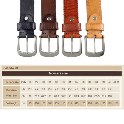 Men's Natural Leather Belt