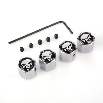 Anti-Theft Punisher Skull Emblem Wheel Tire Valve Cap Online