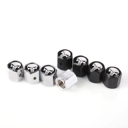 Anti-Theft Punisher Skull Emblem Wheel Tire Valve Cap Online