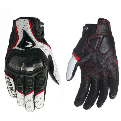 Genuine Leather Screen Touch Men's Motorcycle Gloves - Bike Gears 2024