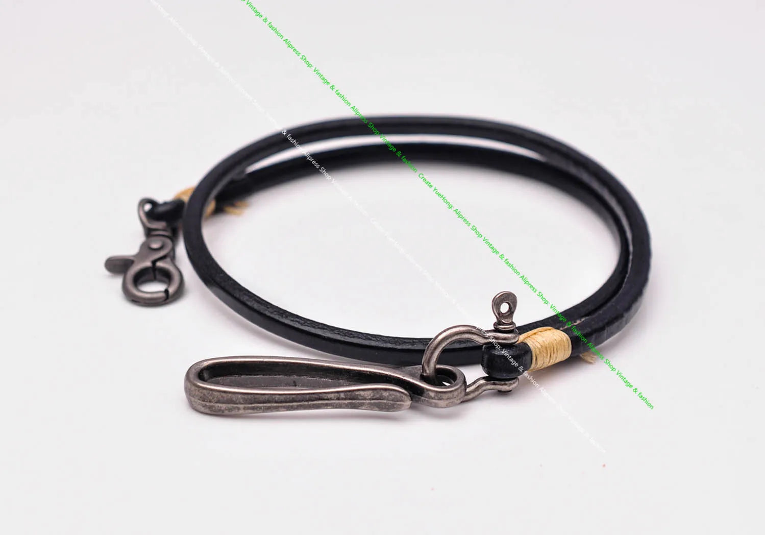 Handmade Cowhide Leather Wallet Chain - Motorcycle Accessories Online