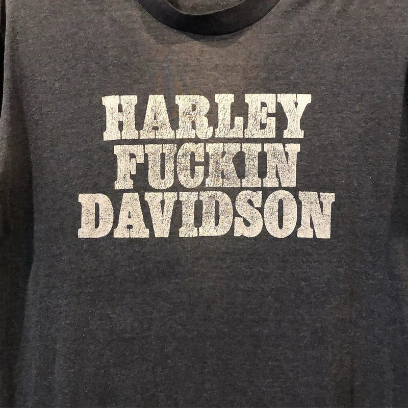 Harley Fckn Davidson Cotton T-shirt - Black Short Sleeves Top 2024