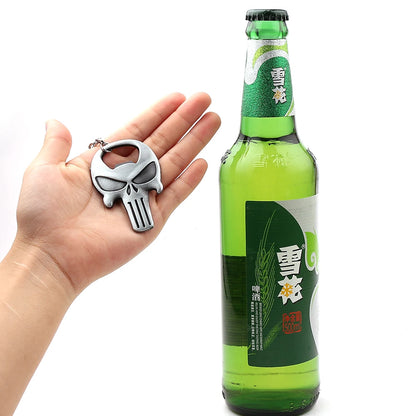 Punisher Skull Beer Bottle Opener & Keychain - Outdoor Tools Online