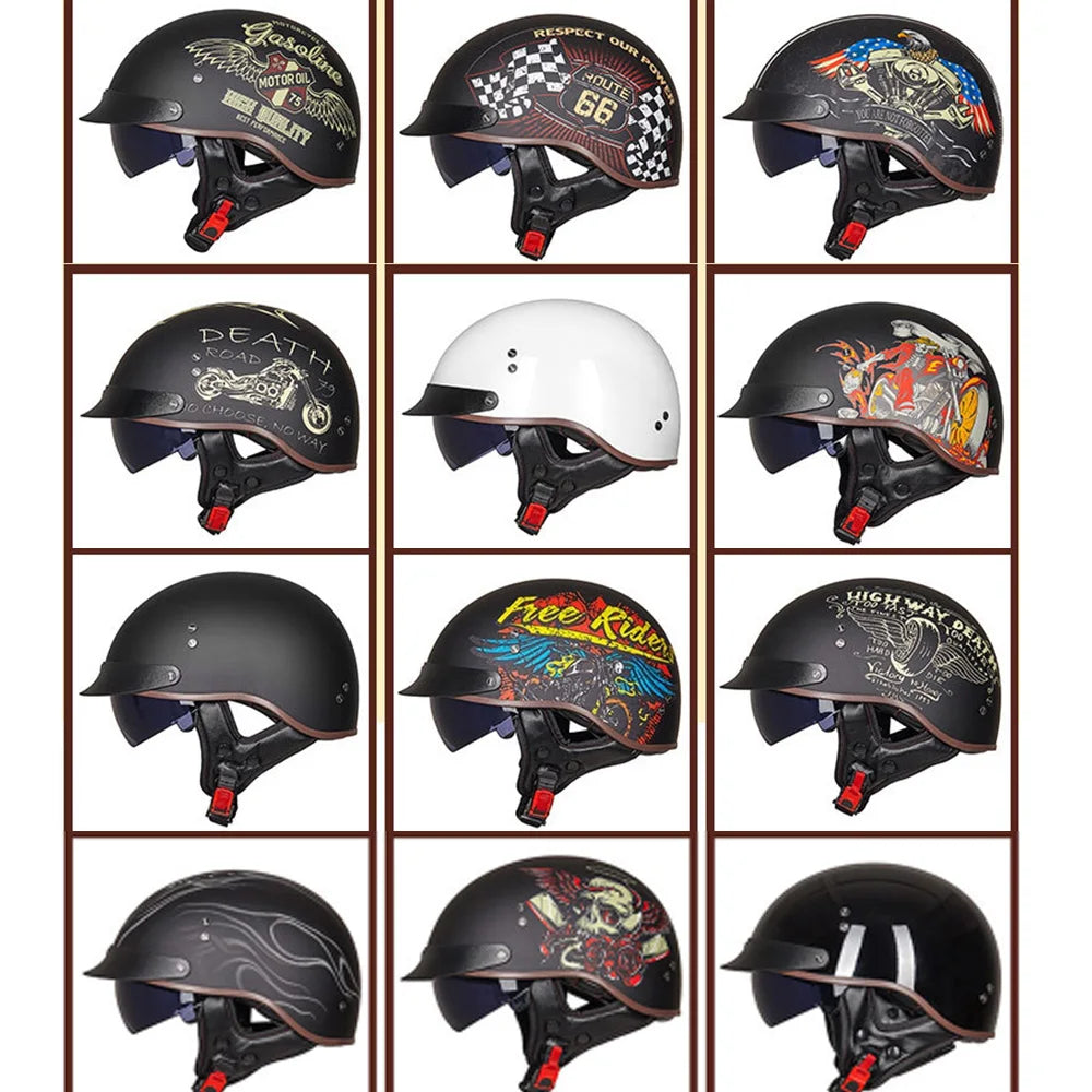 Classic Half Face Motorcycle Helmet - Bike Safety Gears Online