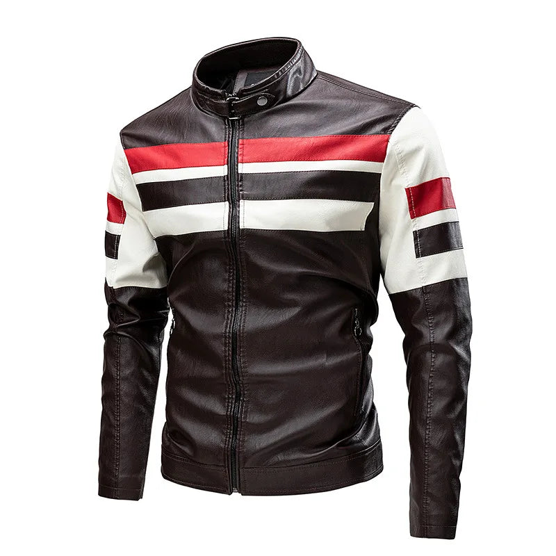 Men's Faux Leather Motorcycle Jacket - Bikers PU Jacket 2024