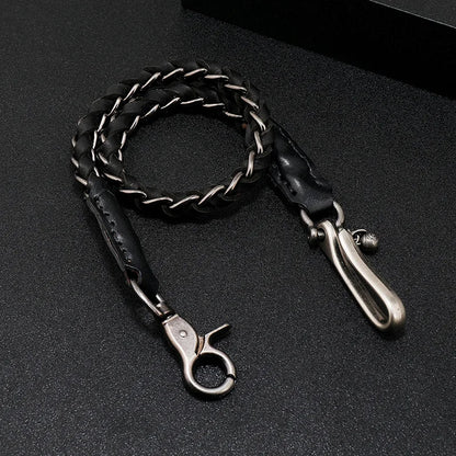 Leather & Metal Wallet Chain - Street Dreams USA