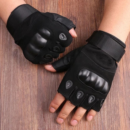 Half Finger Unisex Motorcycle Gloves - Outdoor Bike, Hunting Gloves