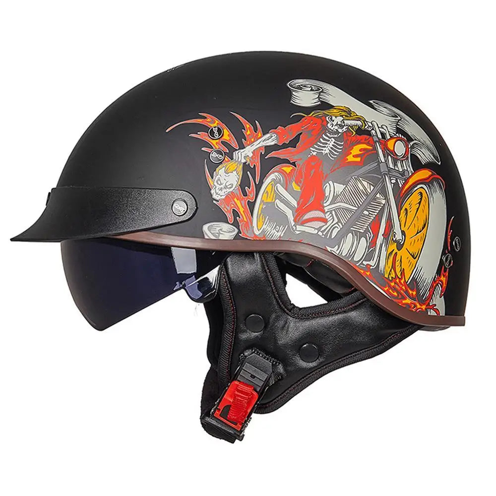 Classic Half Face Motorcycle Helmet - Bike Safety Gears Online