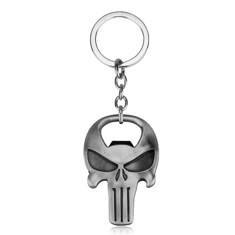 Punisher Skull Beer Bottle Opener & Keychain - Outdoor Tools Online