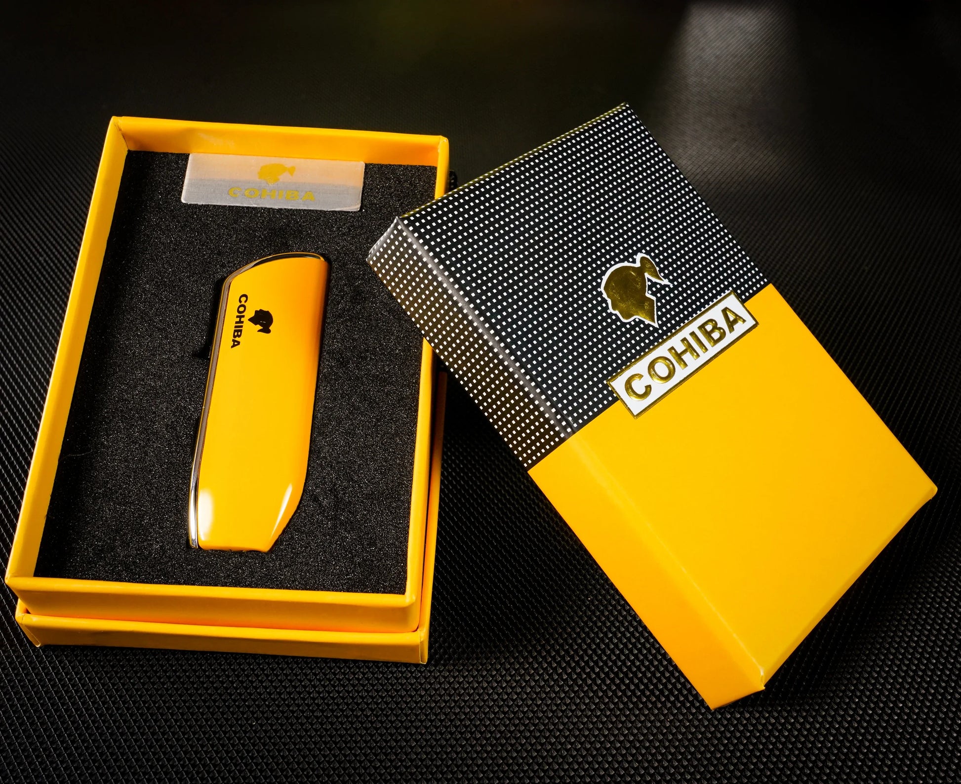 COHIBA Cigar Metal Windproof Torch Lighter - Men's Cigar Gift Box 2024