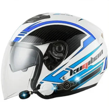 3/4 Motorcycle Helmet with Bluetooth and Detachable Liner Online