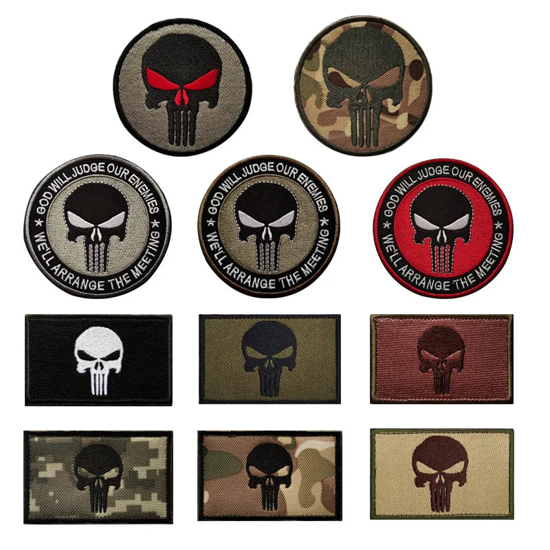 Punisher Logo Embroidered Patch - Bike Decoration Accessories Online