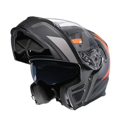 CYRIL Dual Visor Modular Flip-up Helmet - Bikers Safety Gear Online