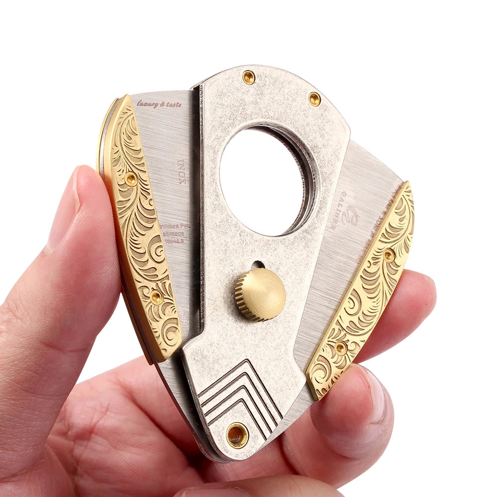 GALINER Stainless Steel Guillotine Cigar Cutter - Smoking Accessories