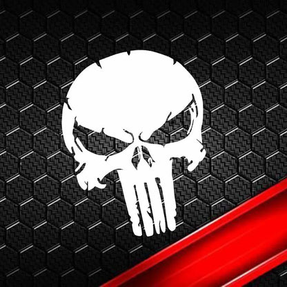 Reflective Punisher Skull Decal Stickers - Bike Decoration Sticker