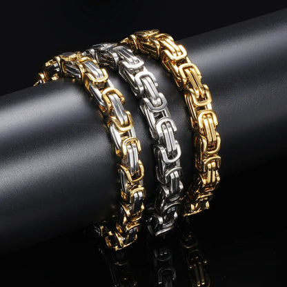 8MM Stainless Steel Chain Bracelet - Men's Motorcycle Lovers Jewelry