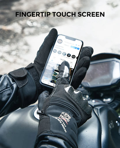 KEMI MOTO CE Unisex Winter Motorcycle Gloves with Carbon Fiber Protection - Street Dreams USA