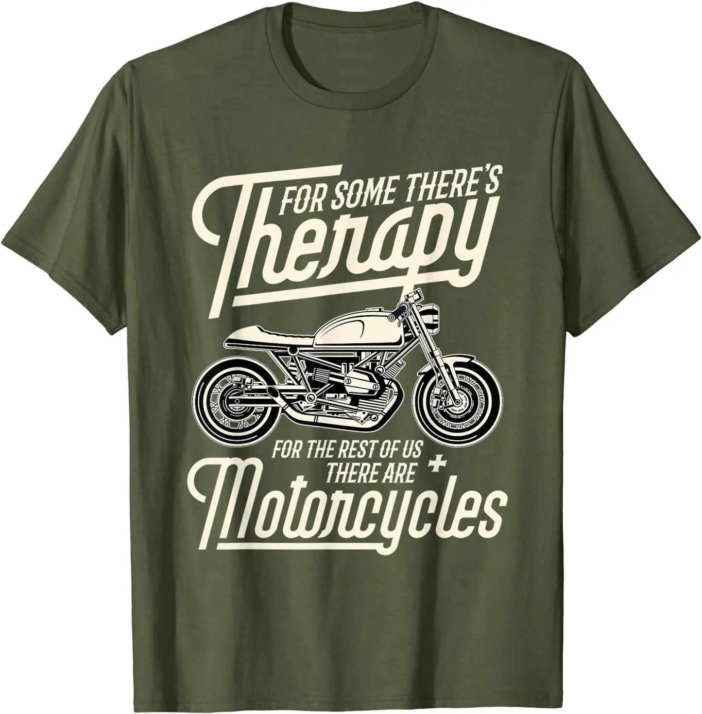 Motorcycle Rider Therapy T-shirt - Summer Short Sleeves Top 2024