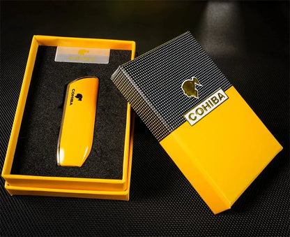 Cohiba Windproof Butane Torch with Punch Cutter - Men's Gift Online