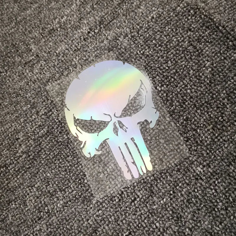 Reflective Punisher Skull Decal Stickers - Bike Decoration Sticker