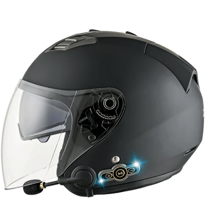 3/4 Motorcycle Helmet with Bluetooth and Detachable Liner Online