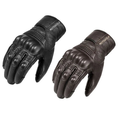 Unisex Leather Winter Motorcycle Gloves - Street Dreams USA