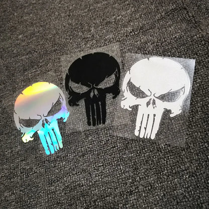 Reflective Punisher Skull Decal Stickers - Bike Decoration Sticker