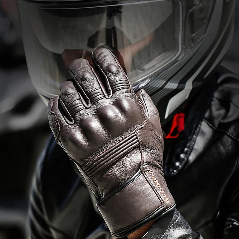 Unisex Leather Winter Motorcycle Gloves - Street Dreams USA