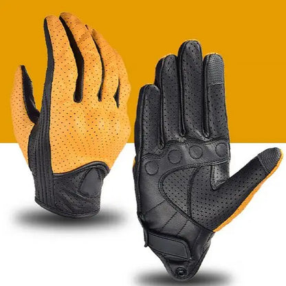 Goat Skin Leather Unisex Motorcycle Gloves - Bike Gears Online