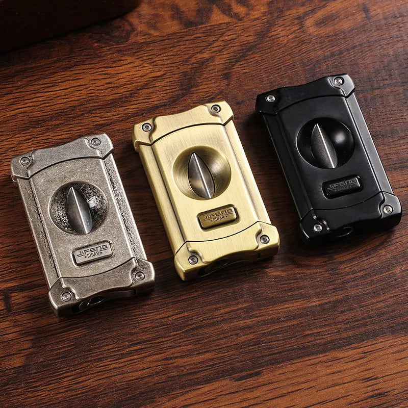 3-in-1 V-Cut Zinc Alloy Guillotine Cigar Cutter with Puncher Online