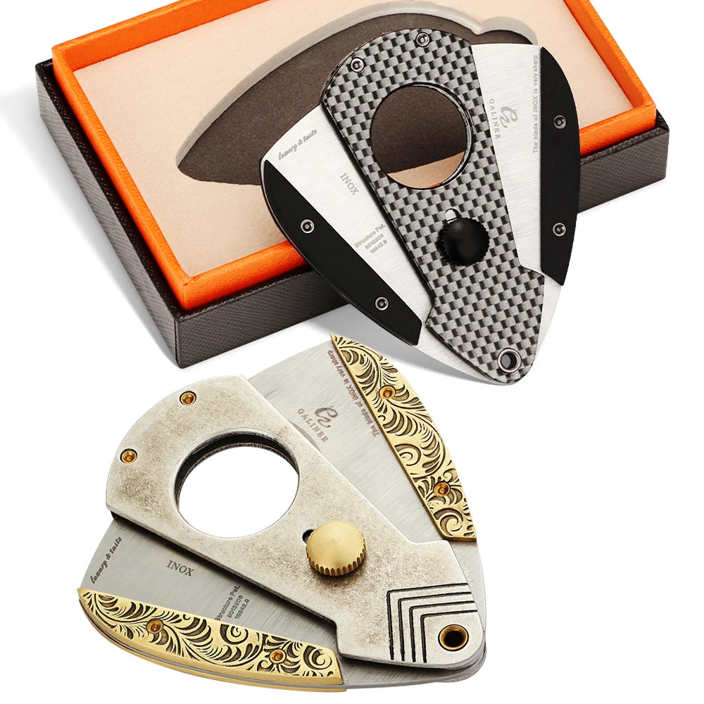 GALINER Stainless Steel Guillotine Cigar Cutter - Smoking Accessories