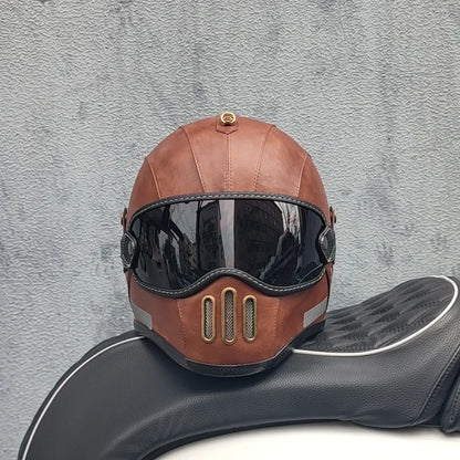 ORZ Retro Full Face Motorcycle Helmet - Bikers Accessories Online