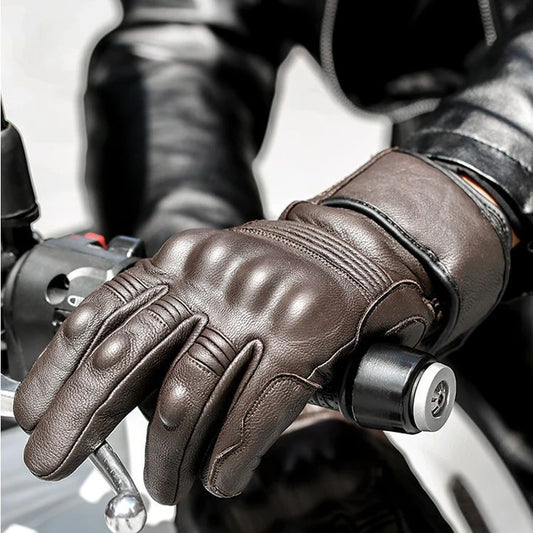 Unisex Leather Winter Motorcycle Gloves - Street Dreams USA