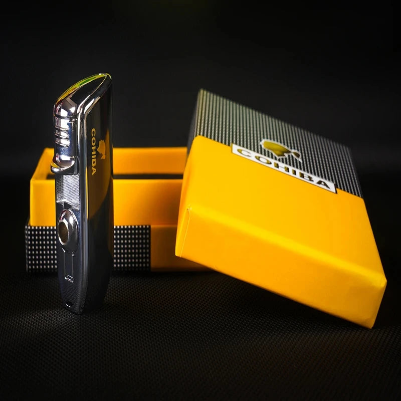 Cohiba Windproof Butane Torch with Punch Cutter - Men's Gift Online