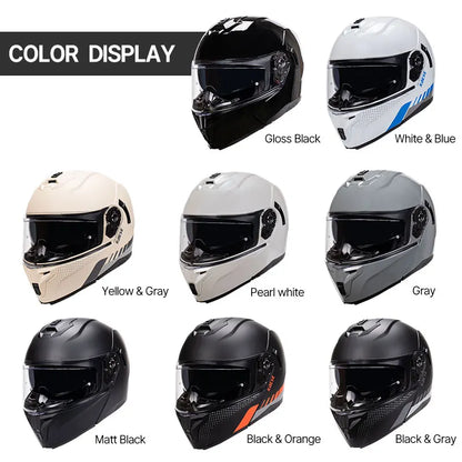 Double Visor Full Face Motorcycle Helmet DOT Approved - Street Dreams USA