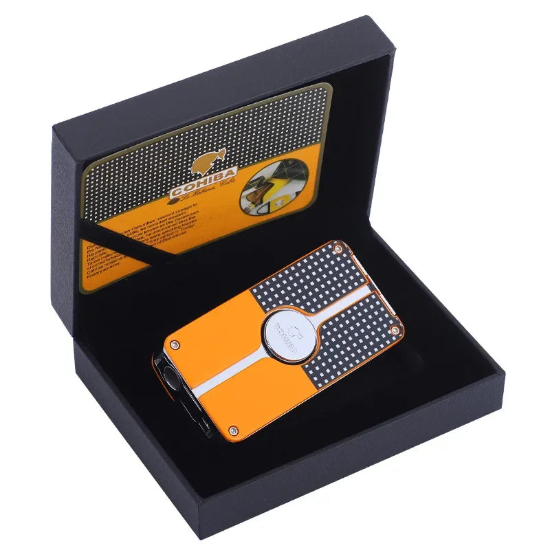 COHIBA Cigar Metal Windproof Torch Lighter - Men's Cigar Gift Box 2024