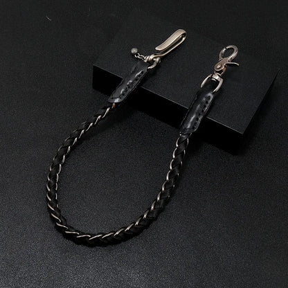 Leather & Metal Wallet Chain - Street Dreams USA