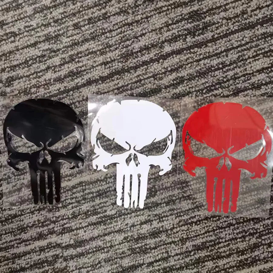 Reflective Punisher Skull Decal Stickers - Bike Decoration Sticker