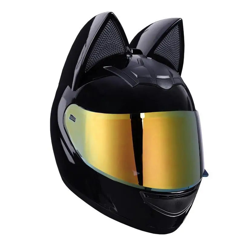 Cute Cat Ears Full Face Motorcycle Helmet - Women's Helmet 2024 Online