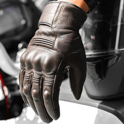 Unisex Leather Winter Motorcycle Gloves - Street Dreams USA