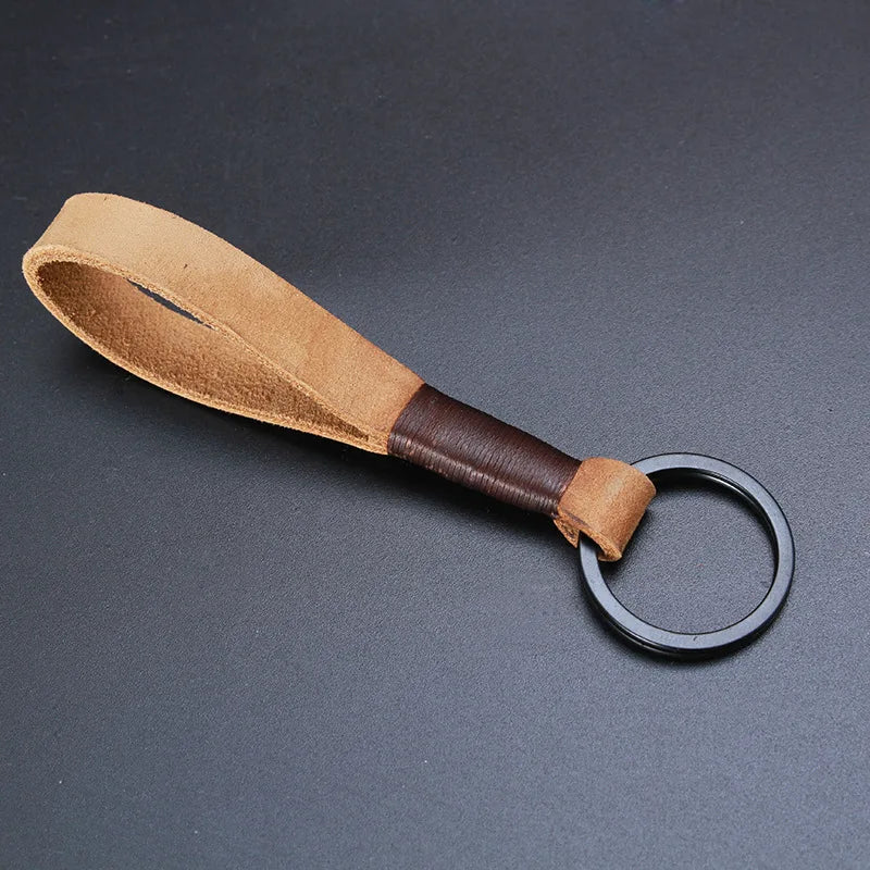 Handmade Leather Rope Keychain