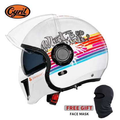 CYRIL Full Face Modular Double Lens Helmet - Bikers Safety Gear Online