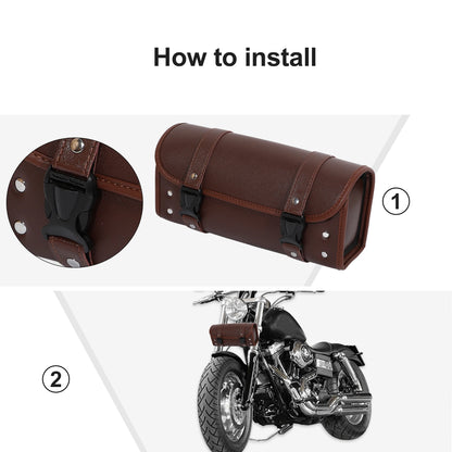 Faux Leather Motorcycle Handlebar Tool Bag - Bike Storage Bag Online