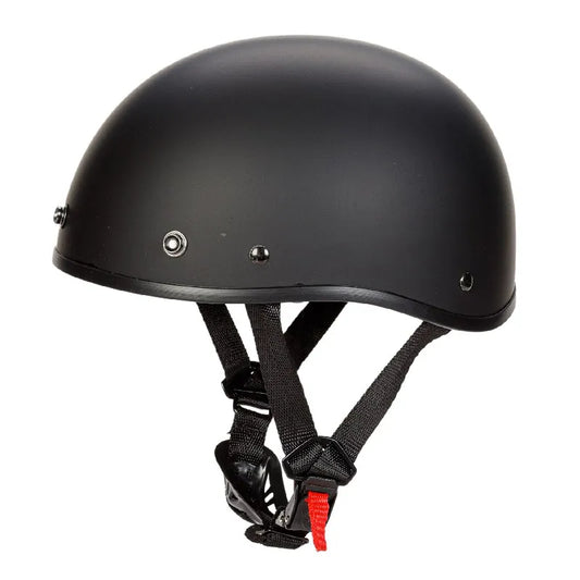 Half Face Motorcycle Helmet - Unisex Mat Black Helmet 2024