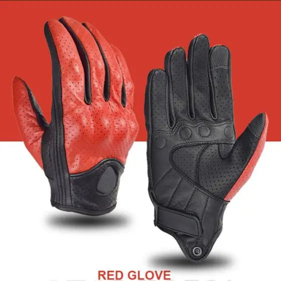 Goat Skin Leather Unisex Motorcycle Gloves - Bike Gears Online